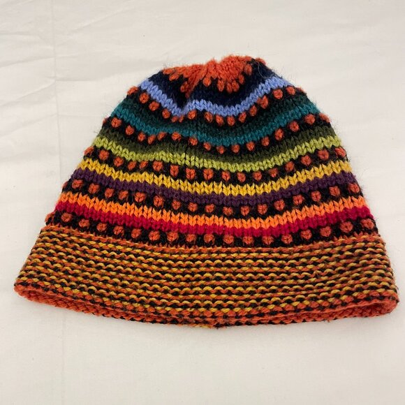 Hand Knitted Alpaca Wool Beanie Hat - Picture 6 of 6